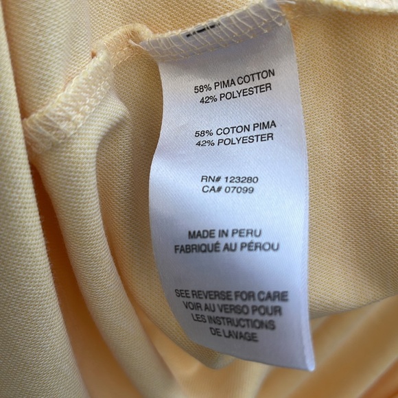 TravisMathew XL Buttery Yellow Performance Polo - Picture 8 of 8